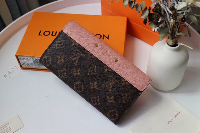 lv錢包 Pallas錢夾 M58414 lv老花配粉皮翻蓋女款錢包  lvqb1693